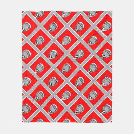 Lacrosse Goalie Red Fleecedecke (Vorderseite)