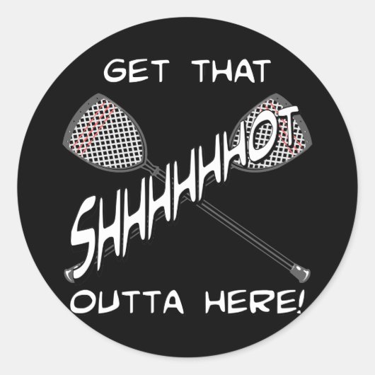Lacrosse Goalie Shhhot Sticker (Vorderseite)