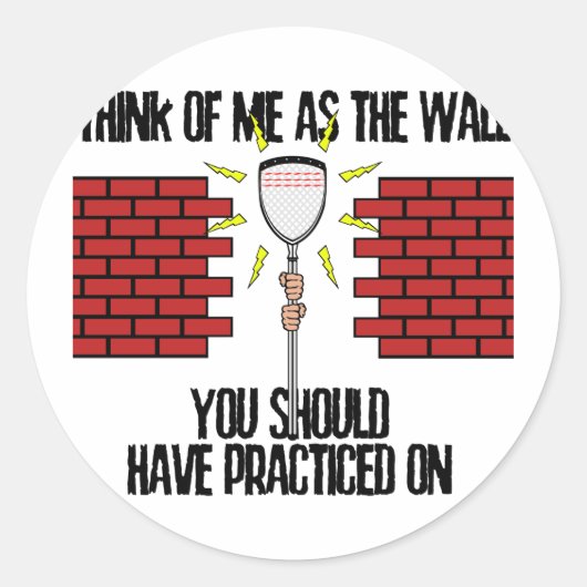 Lacrosse Goalie Wall Runder Aufkleber (Vorderseite)