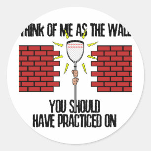 Lacrosse Goalie Wall Runder Aufkleber