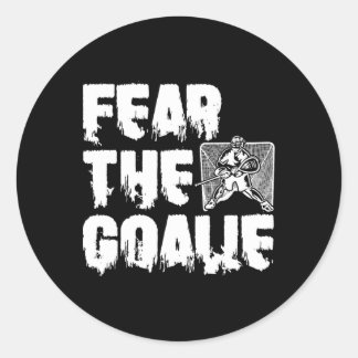 Lacrosse Goalkeeper Funny Lax Player-Hängesteh Runder Aufkleber