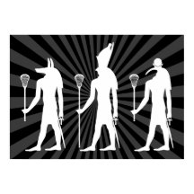 Lacrosse Gods Poster - weiß auf dunkel