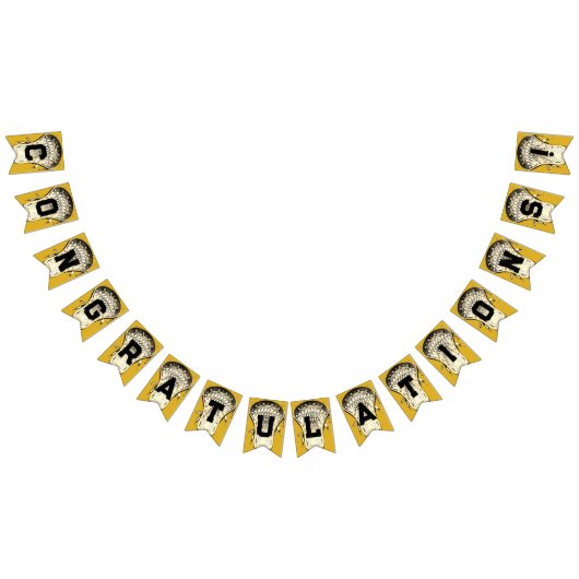 Lacrosse Gold Herzlichen Glückwunsch für die Jagdf Wimpelkette (Alle)