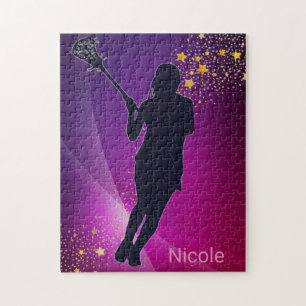 Lacrosse Gold Stars Lila Puzzle