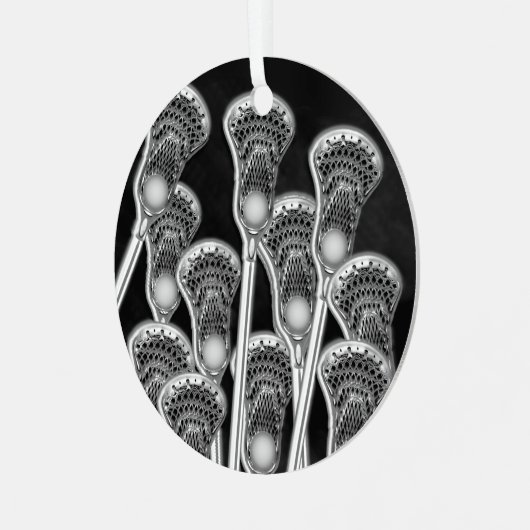 Lacrosse Green Personalisiert Award Keramik Orname Ornament Aus Metall (Vorderseite links)