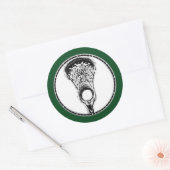 Lacrosse Green Runder Aufkleber (Umschlag)