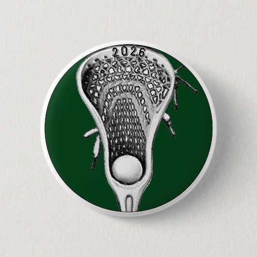 Lacrosse Green Team Geschenke Button (Vorderseite)