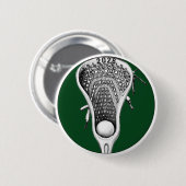Lacrosse Green Team Geschenke Button (Vorne & Hinten)