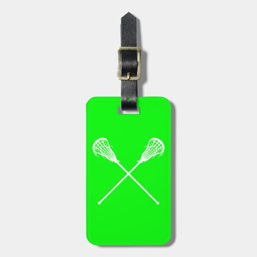 Lacrosse haftet Gepäckanhänger-Grün Gepäckanhänger (Vorderseite vertikal)