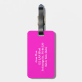 Lacrosse haftet Gepäckanhänger-Rosa Gepäckanhänger (Rückseite vertikal)