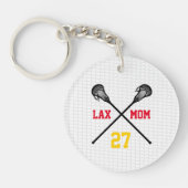 Lacrosse hält die Lax Mama Player Nummer Net Fan C Schlüsselanhänger (Vorderseite)