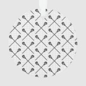 Lacrosse hält Net Player Name Number Sports Ornament (Rückseite)