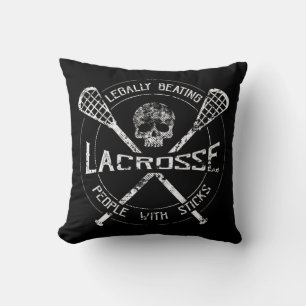 Lacrosse hat Leute mit Stöcken-Spaß de Kissen