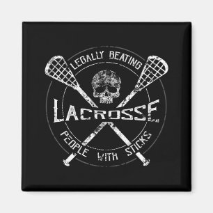 Lacrosse hat Leute mit Stöcken-Spaß de Magnet
