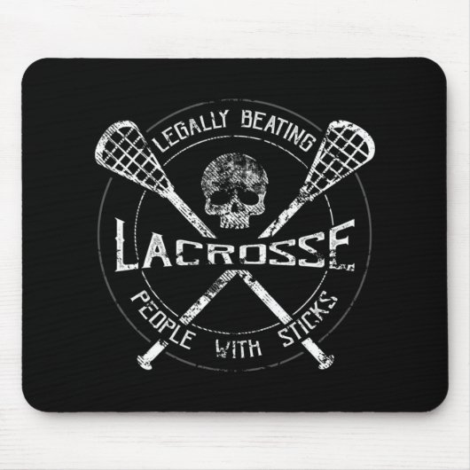Lacrosse hat Leute mit Stöcken-Spaß de Mousepad (Vorne)