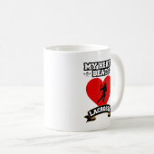 Lacrosse Heart Male Player Sport Passion Liebe Kaffeetasse (VorderseiteRechts)