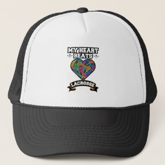 Lacrosse Heart Sticks Passion Sport Liebe Game Truckerkappe