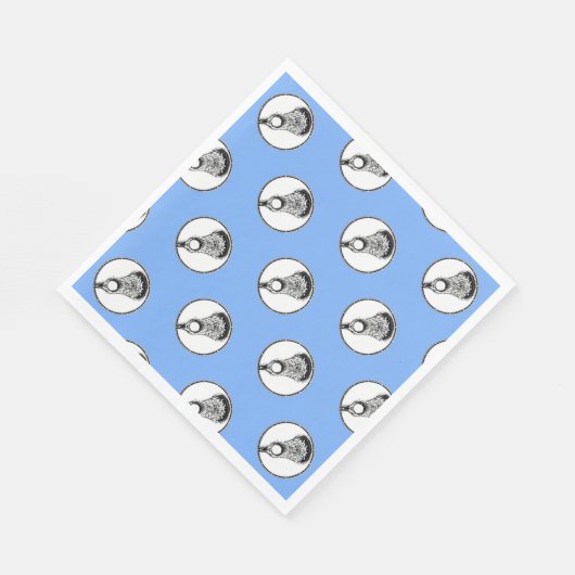 Lacrosse Hellblaues Party Serviette (Ecke)