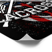 Lacrosse Helmet und Sticks Poster (Ecke)