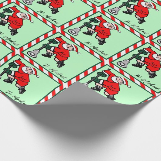 Lacrosse Holiday-Geschenk Geschenkpapier (Ecke)