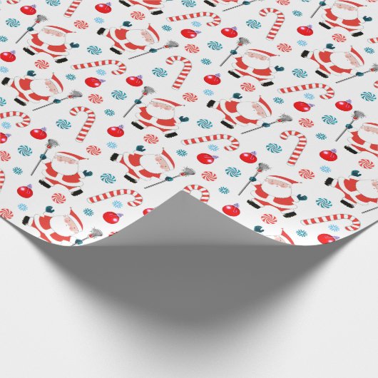 Lacrosse Holiday-Geschenk Geschenkpapier (Ecke)