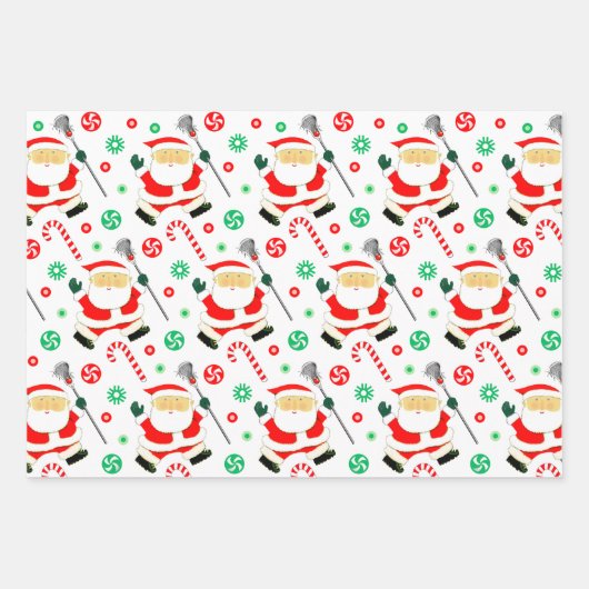 Lacrosse Holiday-Geschenk Geschenkpapier Set (Vorderseite 3)