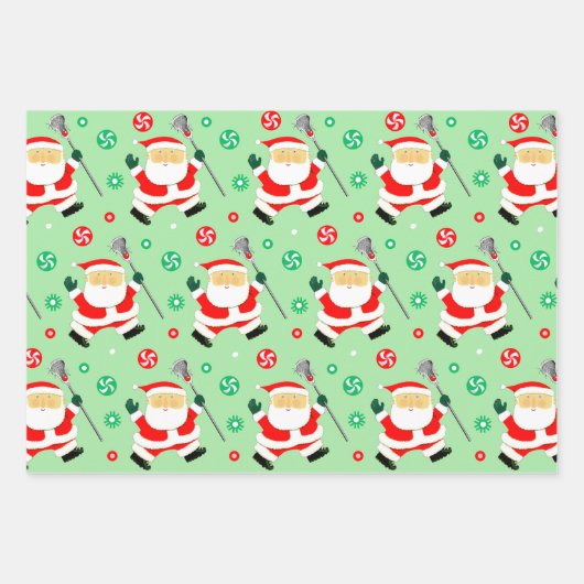 Lacrosse Holiday-Geschenk Geschenkpapier Set (Vorderseite)