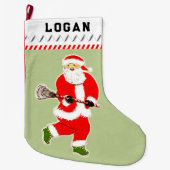 Lacrosse Holiday-Geschenk Großer Weihnachtsstrumpf (Vorderseite)