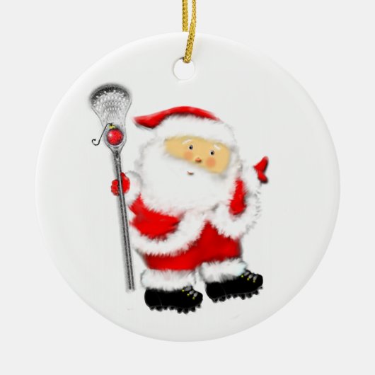 Lacrosse Holiday-Geschenk Keramik Ornament (Vorne)