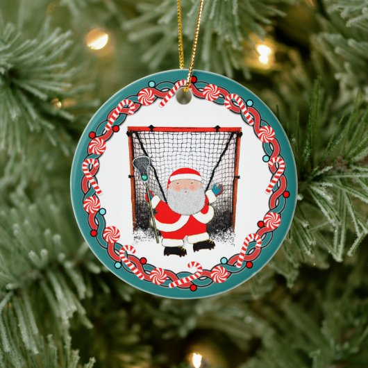 Lacrosse Holiday-Geschenk Keramik Ornament (Baum)