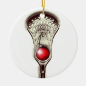 Lacrosse Holiday-Geschenk Keramikornament (Vorne)