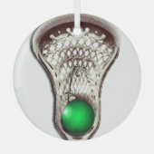 Lacrosse Holiday-Geschenk Ornament Aus Glas (Vorderseite)