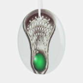 Lacrosse Holiday-Geschenk Ornament Aus Glas (Vorderseite links)
