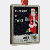 Lacrosse Holiday Geschenke Silbernes Ornament (Rechts)