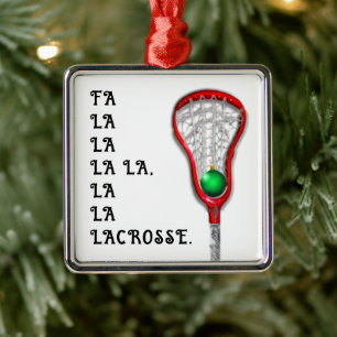 Lacrosse Holiday Keepake-Geschenk Silbernes Ornament