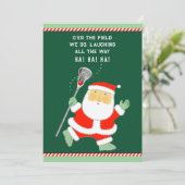 Lacrosse Holiday Weihnachtskarten Feiertagskarte (Stehend Vorderseite)