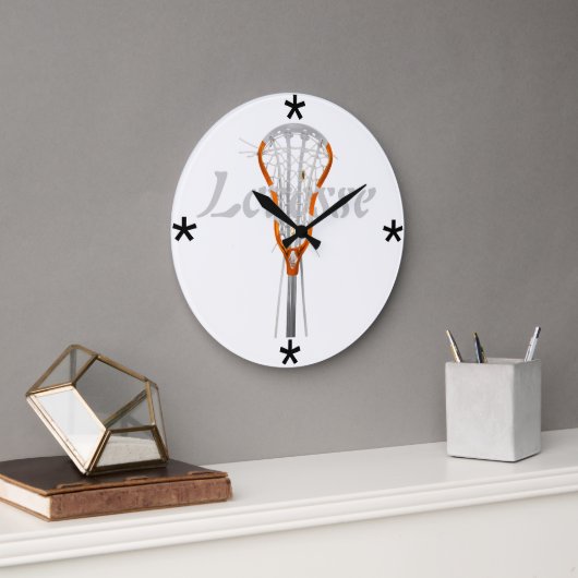 Lacrosse Image - Custom Wall Clock Große Wanduhr (Büro)