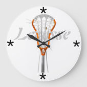 Lacrosse Image - Custom Wall Clock Große Wanduhr (Vorderseite)