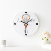 Lacrosse Image - Custom Wall Clock Große Wanduhr (Zuhause)