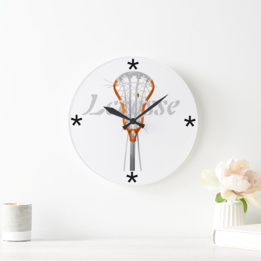 Lacrosse Image - Custom Wall Clock Große Wanduhr (Zuhause)