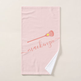 Lacrosse Individuelle Name Pink Sport Handtuch