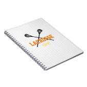 Lacrosse Individuelle Name Team Colors Notizblock (Rechte Seite)