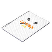 Lacrosse Individuelle Name Team Colors Notizblock (Linke Seite)