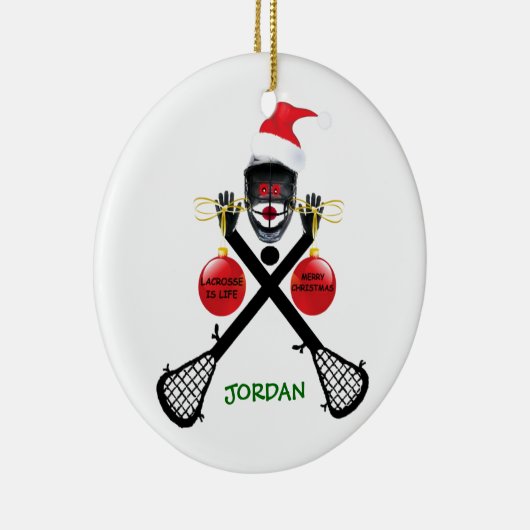 Lacrosse ist das Weihnachtsfest im Leben Keramik Ornament (Rechts)