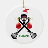 Lacrosse ist das Weihnachtsfest im Leben Keramik Ornament (Hinten)