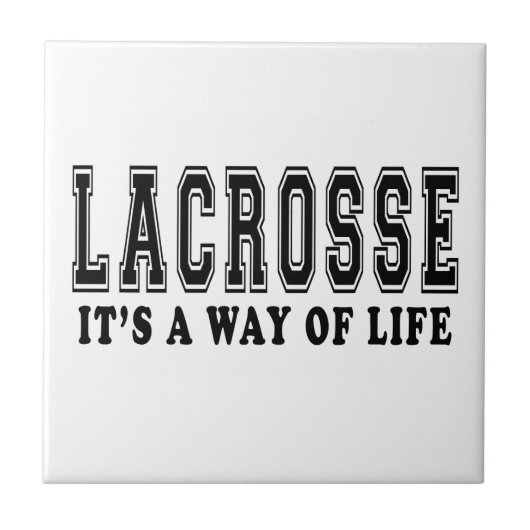 Lacrosse ist es Lebensart Fliese (Vorderseite)