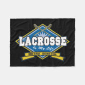 Lacrosse ist mein Leben Fleecedecke (Vorderseite (Horizontal))