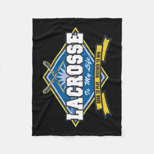 Lacrosse ist mein Leben Fleecedecke (Vorderseite)