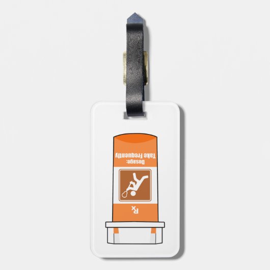 Lacrosse ist mein Medikament Gepäckanhänger (Rückseite vertikal)