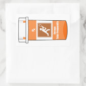 Lacrosse ist mein Medikament Rechteckiger Aufkleber (Tasche)